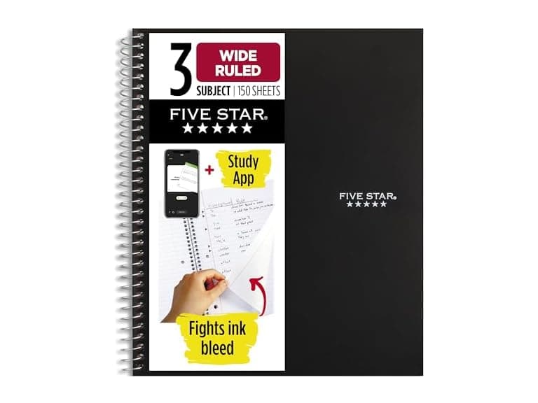 Five Star Five Star Spiral Notebook + Study App - Image 1