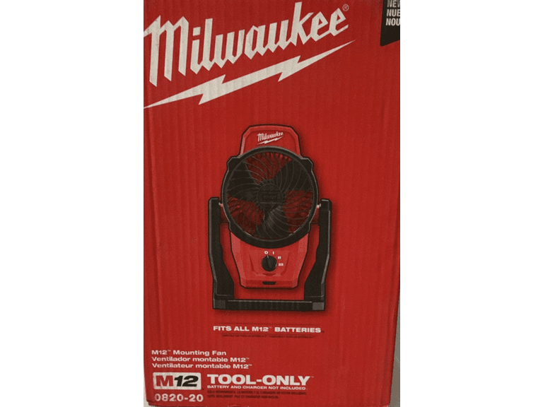 Milwaukee 0820-20 M12 12-Volt Jobsite Fan - Image 1