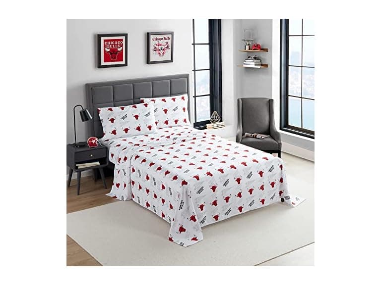 Chicago Bulls NBA Licensed Twin Sheet Set - Image 1