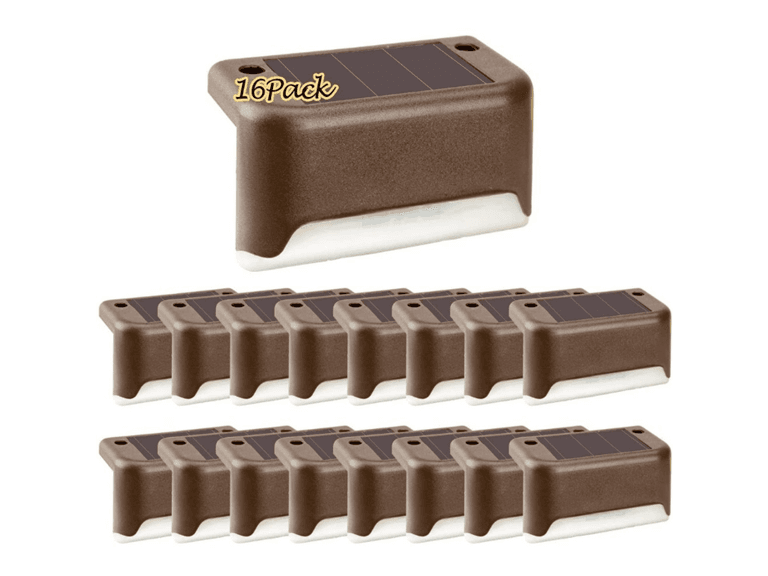 16-Pk Solar Waterproof LED Deck Lights - Image 1