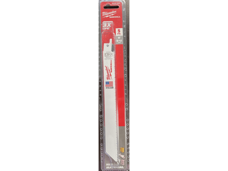 Milwaukee 48-00-5093 5 Pk 8inch Recip Blades - Image 1
