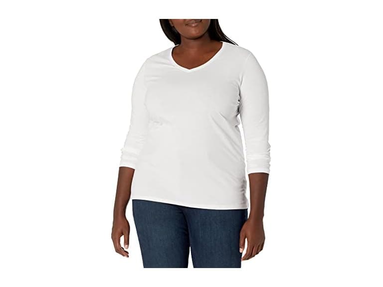 Just MY Size Women (2X) Women's Vneck Long Tee - Image 1
