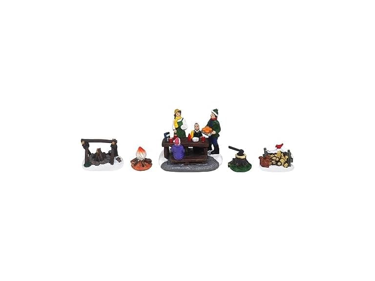 Picnic Scene Christmas Village Figurines - Image 1