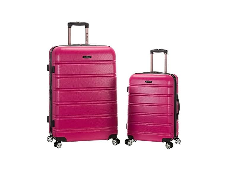 Rockland Melbourne Hardside 2PC Luggage, Magenta, (20"/28") - Image 1