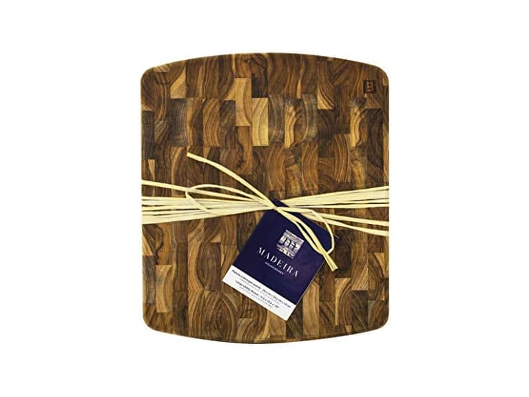 Madeira Canary Teak End-Grain Utility Cutting Board - Image 1