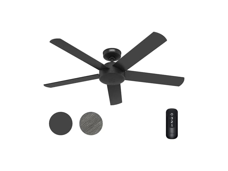 Hunter 52 Inch Black Outdoor / Indoor Ceiling Fan - Image 1