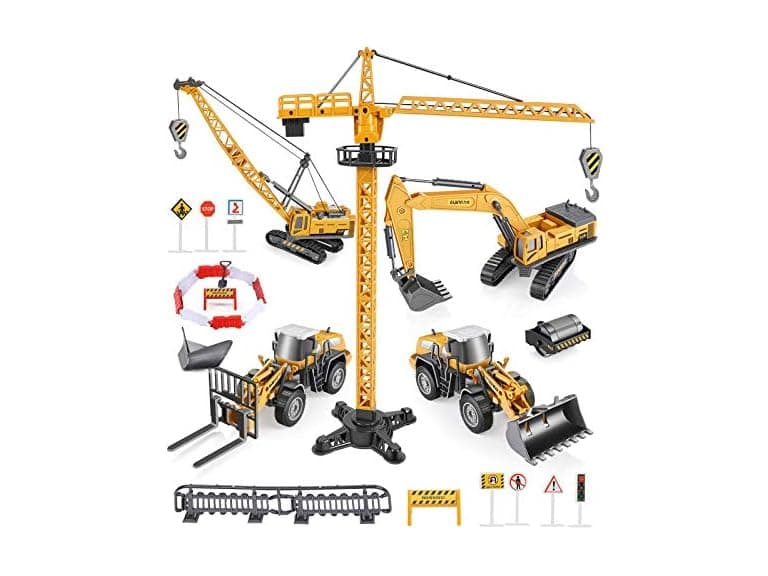 Geyiie Trucks & Crane Playset for Kids (Open Box) - Image 1