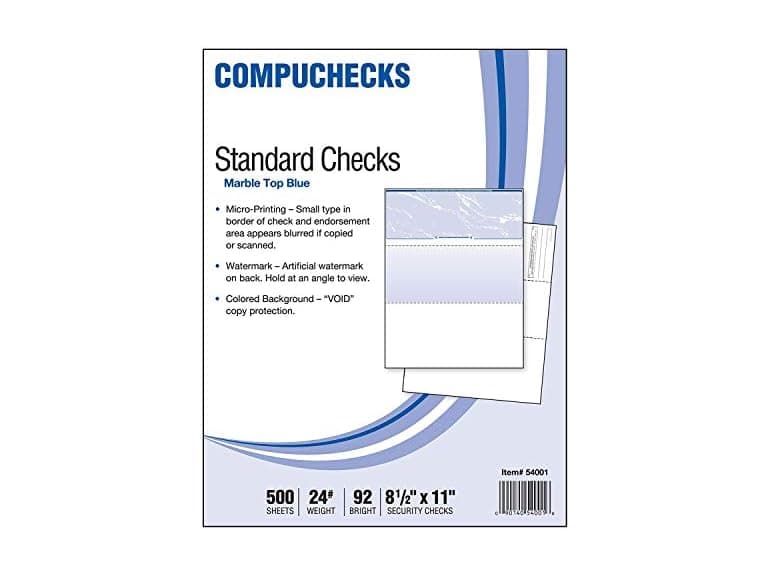 Compuchecks Check on Top Blank Check Pap - Image 1