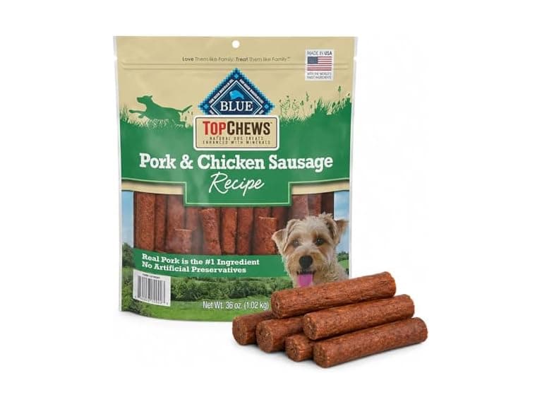 Blue Buffalo Top Chews Pork & Chicken Sausage Treat - Image 1