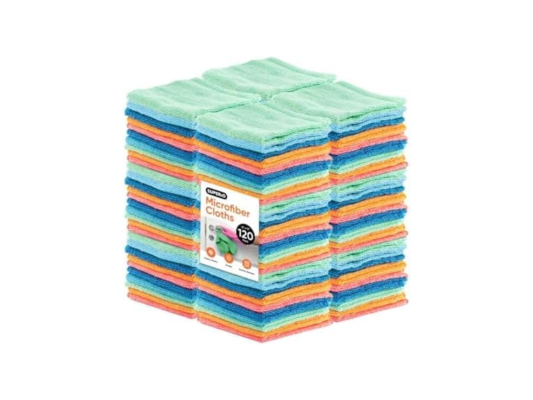 Superio Microfiber Cleaning Cloths Color-Coded 72 Pack - Image 1