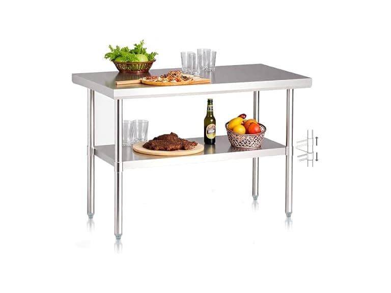 NUUK 40023 Stainless Steel Work Table 24" x 48" - Image 1