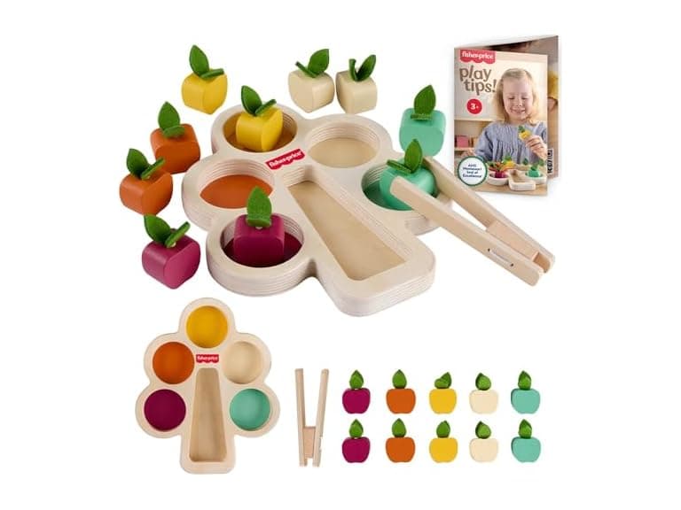 Fisher-Price Wood Montessori Toy Sorting Tree - Image 1