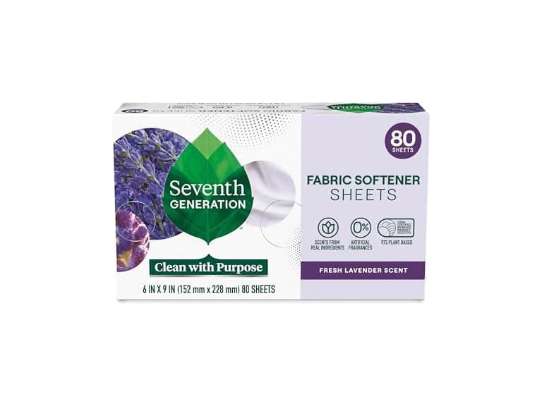 Seventh Generation Dryer Sheets Lavender 80 Sheets - Image 1