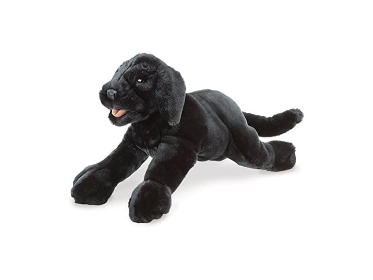 Folkmanis Black Labrador Puppy Puppet - Image 1
