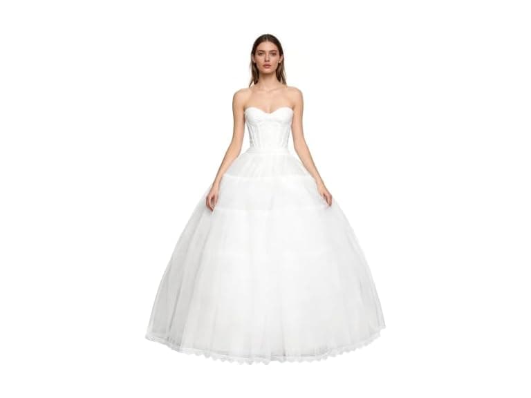 Edith Qi Women (OS) Wedding Ball Gown 4-Hoop Dress - Image 1