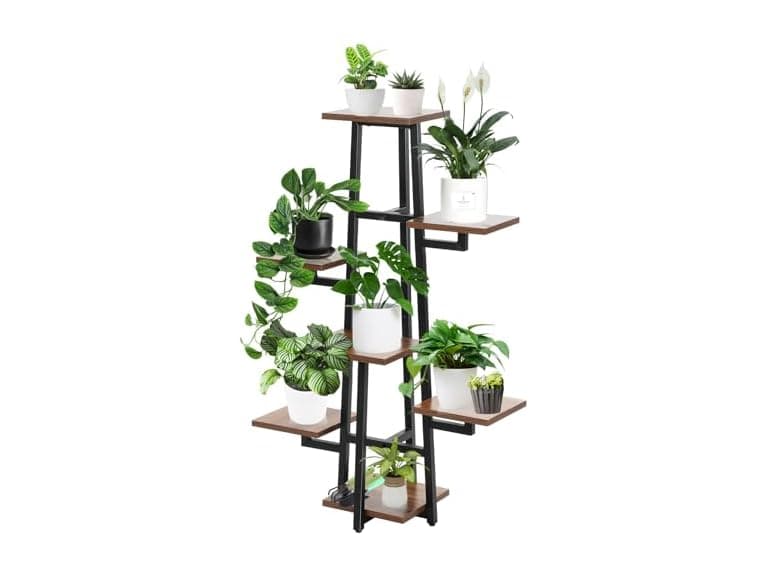ZIXNEXKOO 8-Tiered Metal Plant Shelf - Image 1