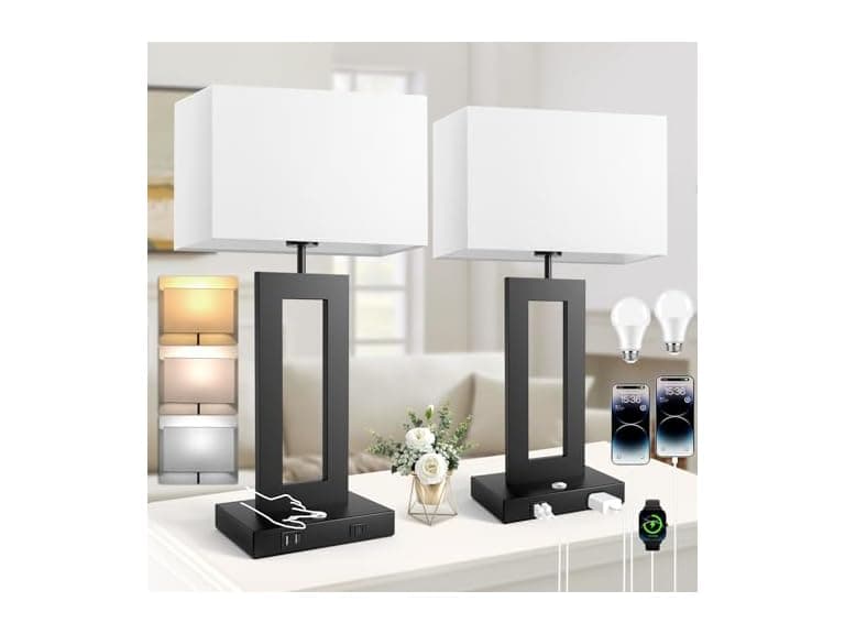 Kondras 22in Black Table Lamps (Open Box) - Image 1