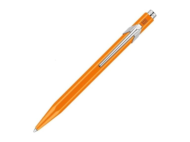 Caran d'Ache Metal Pen Fluorescent Orange Shell - Image 1