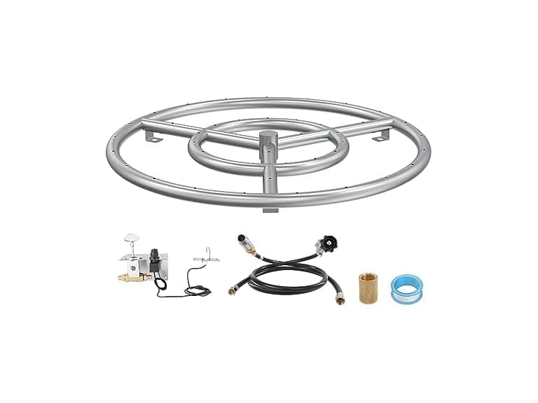 18 inch Round Stainless-Steel Fire Pit Burner - Image 1