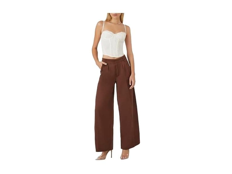 Forever 21 (M) Mid-Rise Ultra Wide-Leg Pants - Image 1