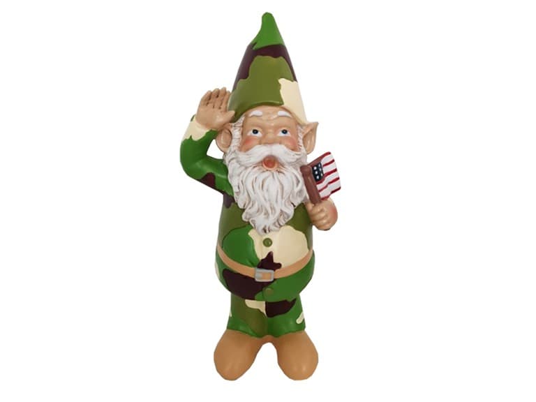 12" Resin Army Gnome - Image 1