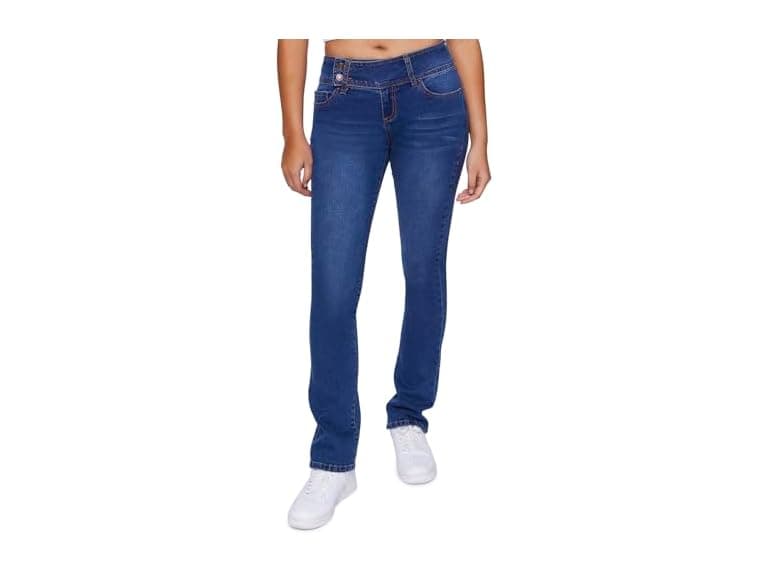 Forever 21 (28) Mid-Rise Jeans Light Denim - Image 1