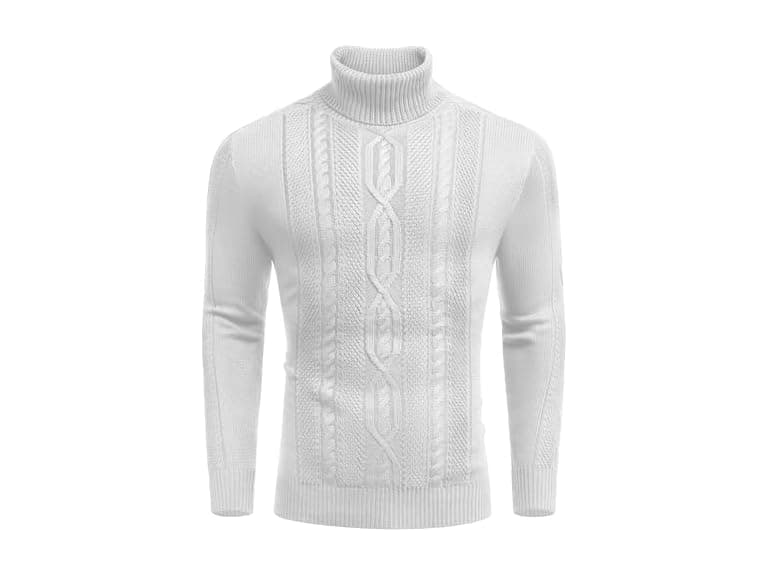 Coofandy Men (L) Slim Turtleneck Sweater Sweaters - Image 1