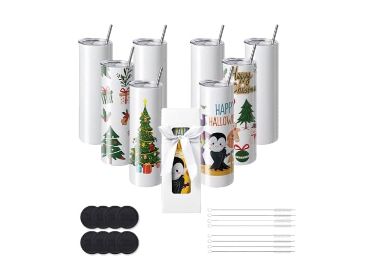 VEVOR 8 Pack Sublimation Tumblers 20 Oz - Image 1