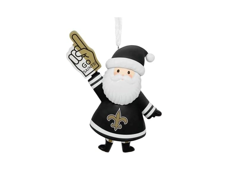 NEW ORLEANS SAINTS Santa Fan Ornament - Image 1