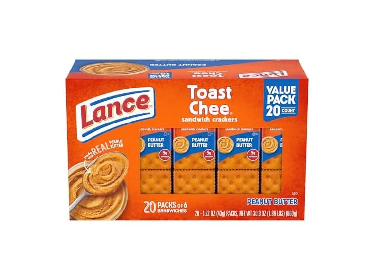 20PK Lance Sandwich Crackers, ToastChee Peanut Butter - Image 1