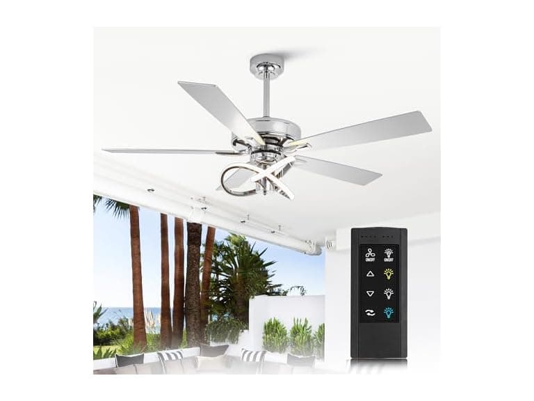 Parrot Uncle 52 Inch Chandelier Ceiling Fan - Image 1