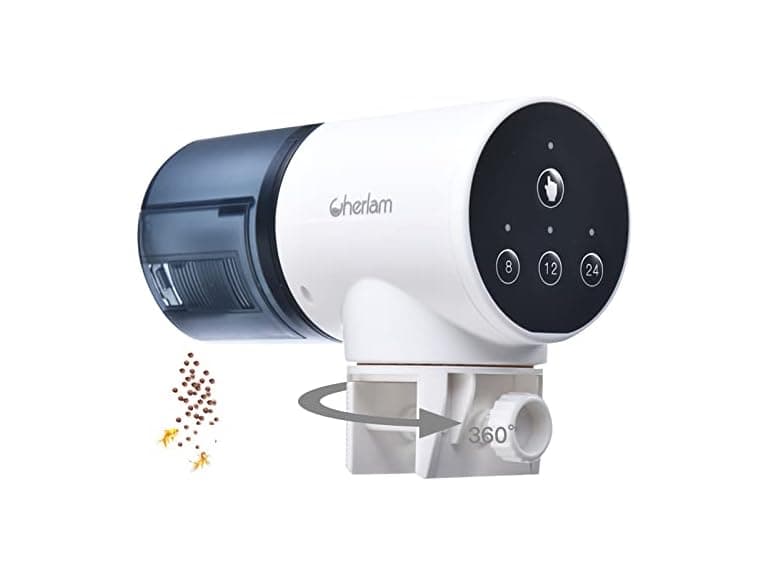 Cherlam Automatic Fish Feeder, Aquarium Fish Feeder Dispenser - Image 1