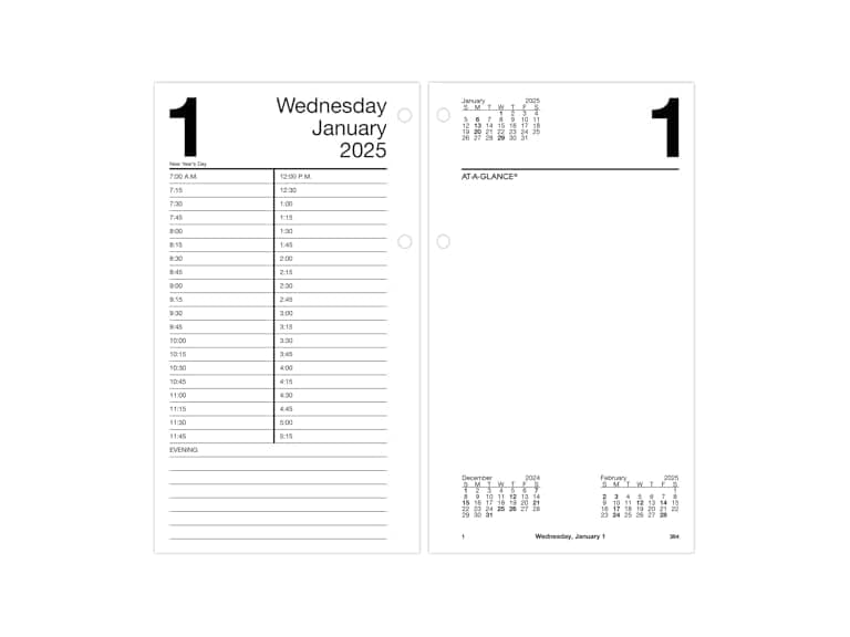 AT-A-GLANCE 2025 Desk Calendar Refill, Daily - Image 1