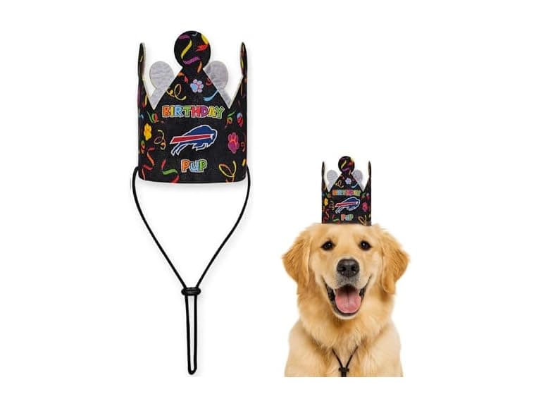 NFL Buffalo Bills Pet Birthday Crown, NFL Dog - Image 1
