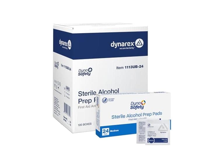 Dynarex Sterile Isopropyl Alcohol Prep Pads 2400ct - Image 1