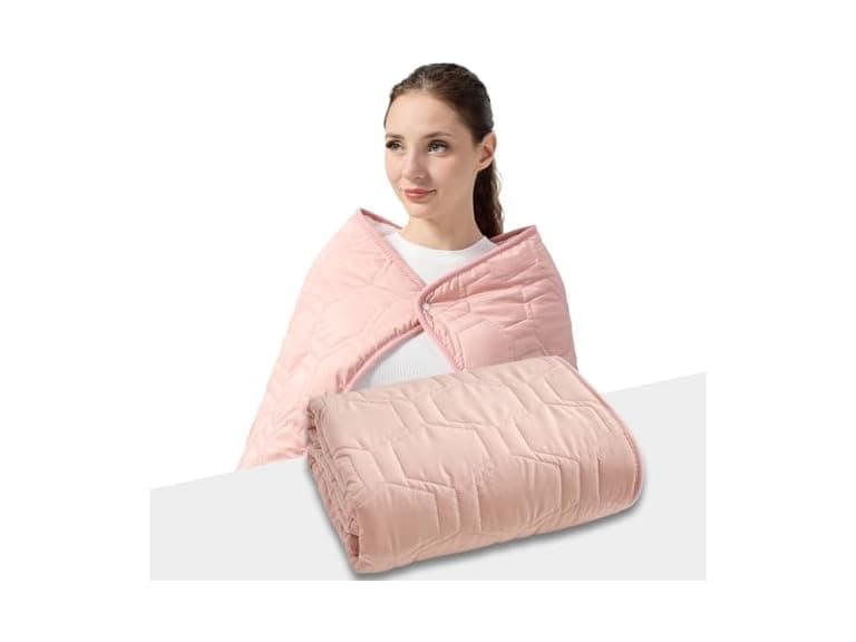 SHINEDOOR Dual-Fabric Shawl - Image 1