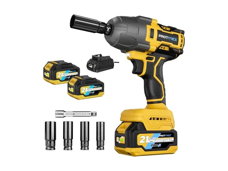 Protmex 900Ft-lbs Cordless Impact Wrench - Image 1