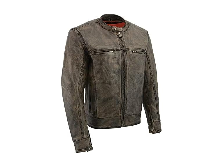 Milwaukee Leather Men's Distressed Brown Leather Scoot - Image 1