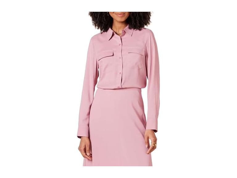 Amazon Essentials Women (XL) Georgette Long Shirt - Image 1