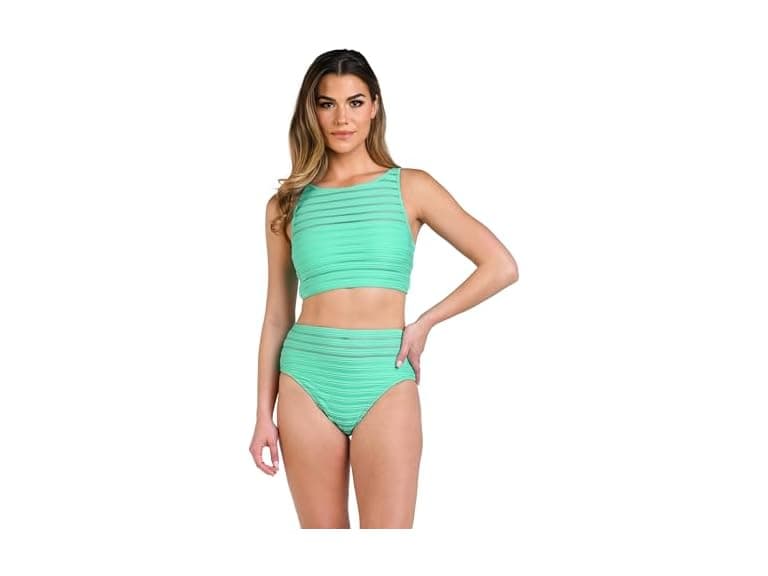 La Blanca Women High Neck Midkini Swimsuit Top (10) - Image 1