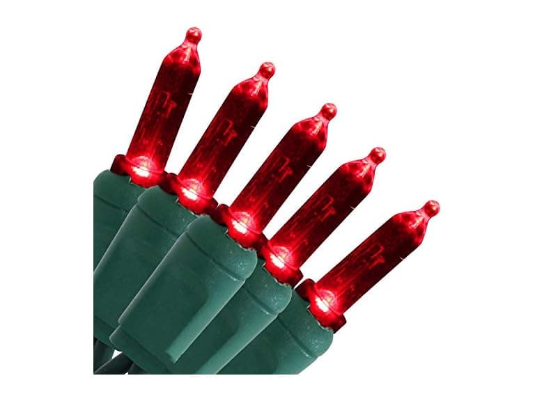 Sunnydaze Decor Smooth LED String Lights Red - Image 1