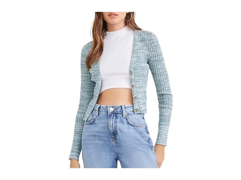 Forever 21 (M) Marled Cardigan Sweater - Image 1