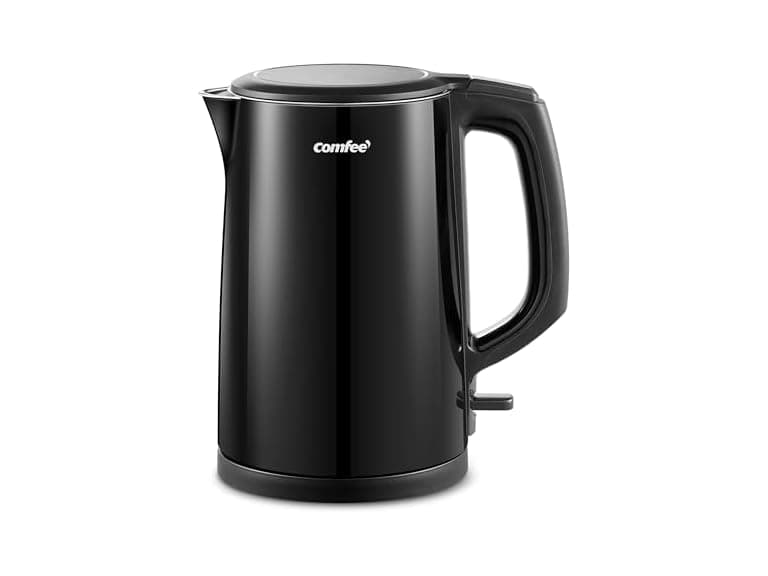 COMFEE' Stainless Steel Electric Kettle 1.5L, Black - Image 1
