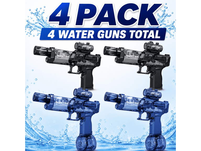 Electric Water Gun w/ LED Lights 4-Pack - Image 1