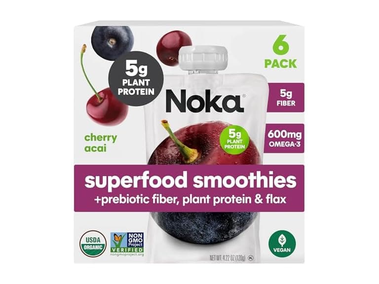 6PK Noka Cherry Smoothies 4.22oz - Image 1