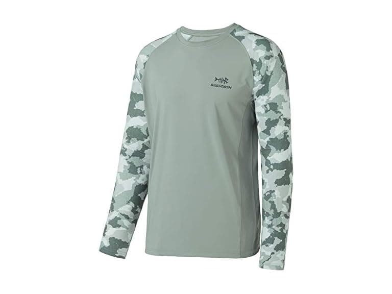 Bassdash Men (L) UPF Fishing Tee Long Sweatshirts - Image 1