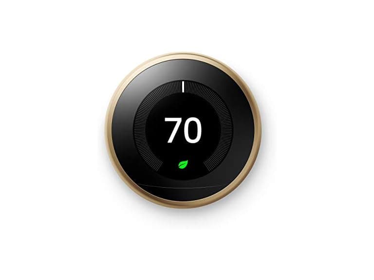 Google Nest Learning Thermostat - Programmable Smart Thermostat for Home - 3rd Generation Nest Thermostat - Compatible with Alexa - Brass (Renewed) (Open Box) - Image 1
