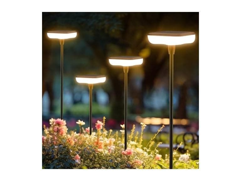 Waterproof Solar Pathway Lights 4 Pack - Image 1