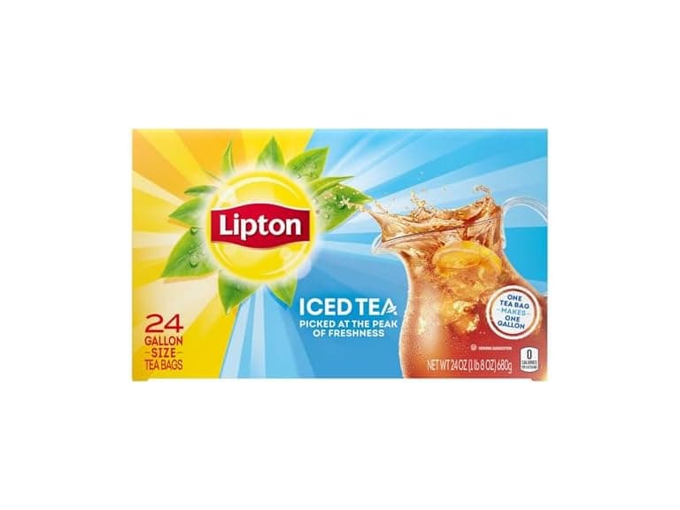 Lipton Unsweetened Iced Tea Bags, Gallon-Size - Image 1