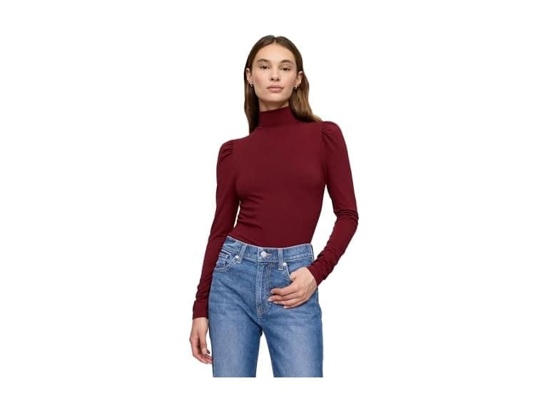 Gap Women's Long Sleeve Puffed Shoulder Turtleneck - Image 1